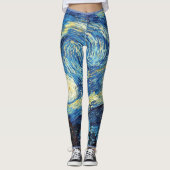 Starry Night Fine Art Van Gogh Leggings (Vorderseite)