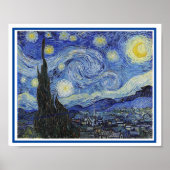 Starry Night, Fine Art von Van Gogh Poster (Vorne)