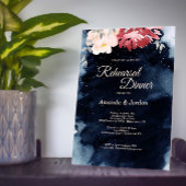 Starry Night Floral Probe Dinner Einladung