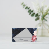 Starry Night Floral Wedding Platzkarte (Stehend Vorderseite)