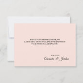 Starry Night Floral Wedding Vielen Dank Flat Card Dankeskarte (Rückseite)