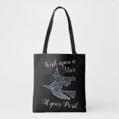 Starry Night Flying Hexe Tasche (Vorderseite)