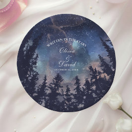 Starry Night Forest Wedding Pappteller