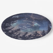 Starry Night Forest Wedding Pappteller (Schrägansicht)