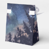 Starry Night Forest Wedding Vielen Dank Geschenkschachtel (Rückseite)