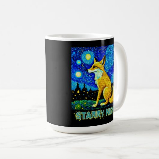 Starry Night Fox Kaffeetasse (VorderseiteRechts)