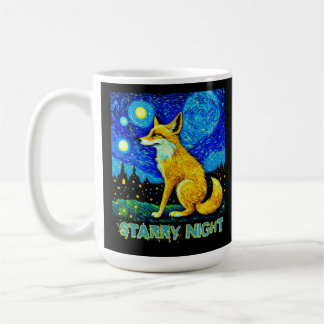 Starry Night Fox Kaffeetasse
