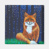 Starry Night Fox Magnet (Vorne)
