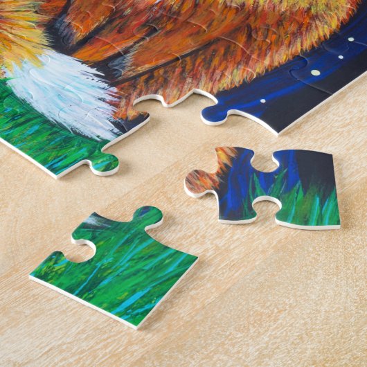 Starry Night Fox Puzzle (Seite)