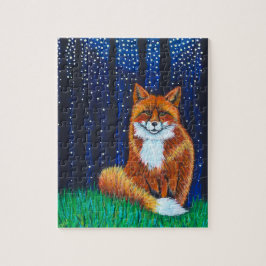 Starry Night Fox Puzzle