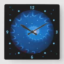 Starry Night Fractal Wall Clock
