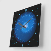 Starry Night Fractal Wall Clock Quadratische Wanduhr (Winkel)