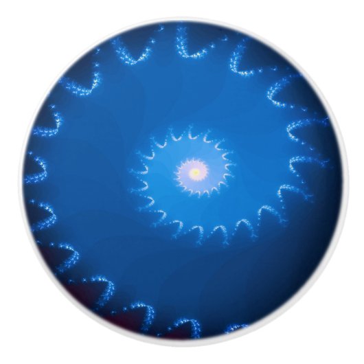 Starry Night Fraktal Keramik Knock Keramikknauf (Vorderseite)