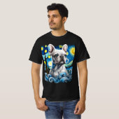 Starry Night French Bulldog T - Shirt - Artistic D (Vorne ganz)