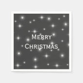 Starry Night Frohe Weihnachten Serviette (Vorderseite)