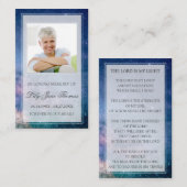 Starry Night Funeral Prayer Card Loving Memory Visitenkarte (Vorne/Hinten)
