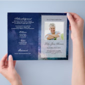 Starry Night Funerary Program | In Love Memory Flyer (Hand)