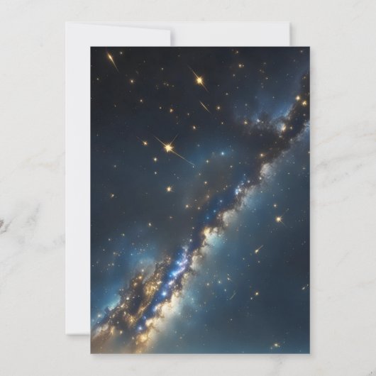 Starry Night Galaxy Thema Silvester Party Einladung (Rückseite)