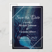 Starry Night Galaxy Tree Save the Date Hochzeit Einladung (Vorne/Hinten)