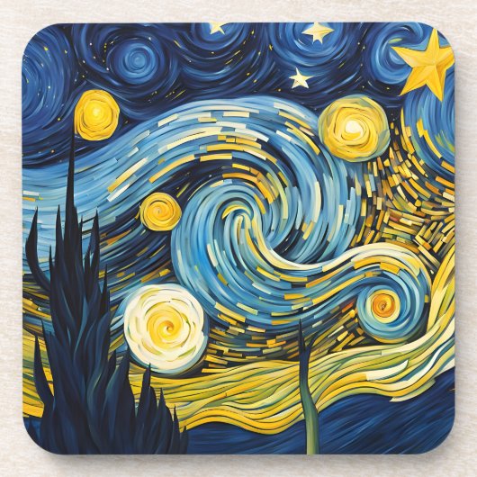 Starry Night Getränkeuntersetzer (Vorderseite)