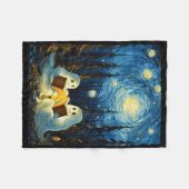 Starry Night Ghost Book Reading Camping Halloween Fleecedecke (Vorderseite (Horizontal))