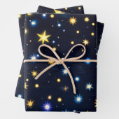 Starry Night Glow Matte Wrapping Paper Set of 3 Geschenkpapier Set (Beispiel)