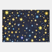 Starry Night Glow Matte Wrapping Paper Set of 3 Geschenkpapier Set (Vorderseite)