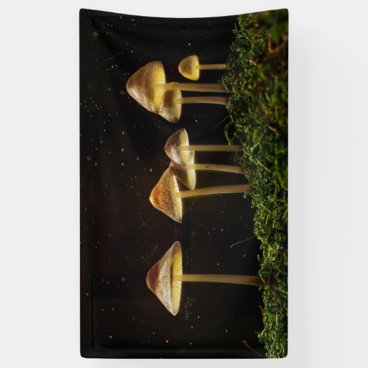 Starry Night Glows Mushrooms Banner (Vertikal)