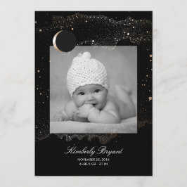 Starry Night Gold Stars Neugeborenes Baby Foto Bir Ankündigung