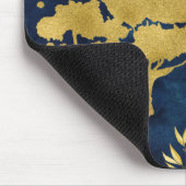 Starry night - goldene Silhouette Mousepad (Ecke)