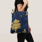 Starry night - goldene Silhouette Tasche (Von Nahem)