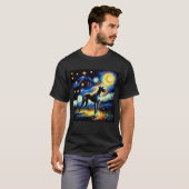 Starry Night Great Dane Dog Van Gogh Lover T-Shirt (Vorne ganz)
