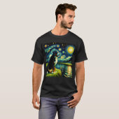 Starry Night Greater Swiss Mountain Dog Van Gogh T-Shirt (Vorne ganz)
