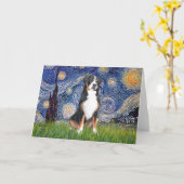 Starry Night Greater Swiss Mountain Hund Karte (Gelbe Blume)