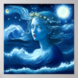 Starry Night 🌌 - Griechisch Goddess Fantasy Poste Poster