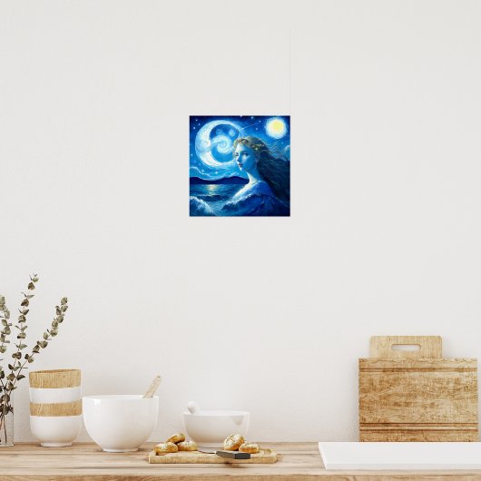 Starry Night 🌌 - Griechisch Goddess Fantasy Poste Poster (Küche)