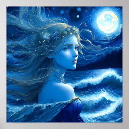 Starry Night 🌌 - Griechisch Goddess Fantasy Poste Poster (Vorne)