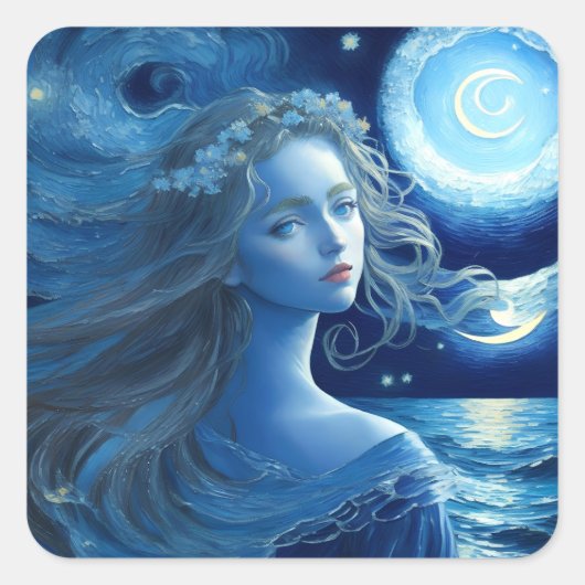 Starry Night 🌌 Griechisch Goddess Fantasy Sticker (Vorderseite)