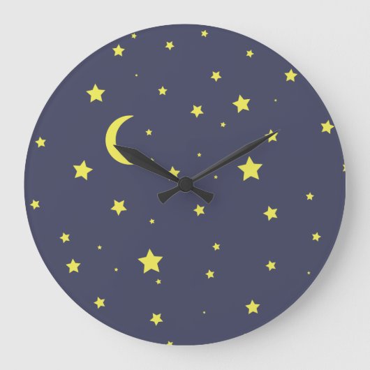 Starry Night Große Wanduhr (Vorderseite)