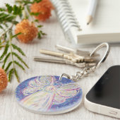 Starry Night Guardian Angel Custom Schlüsselanhäng Schlüsselanhänger (Vorderseite rechts)