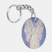 Starry Night Guardian Angel Custom Schlüsselanhäng Schlüsselanhänger (Vorderseite links)