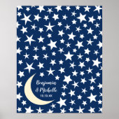 Starry Night Guest Book Poster - 100 Plätze (Vorne)