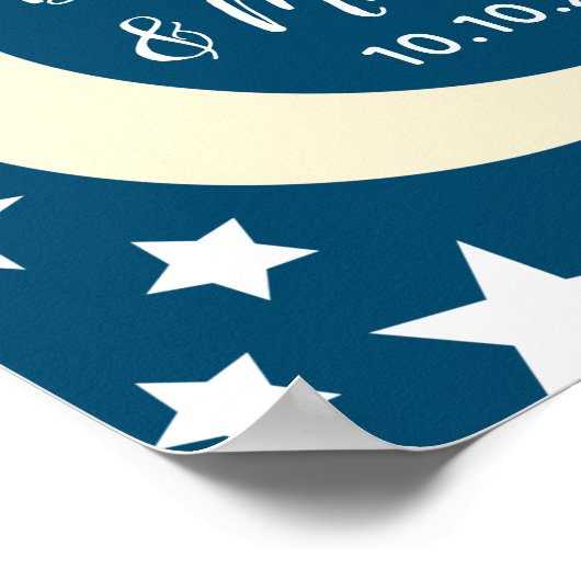 Starry Night Guest Book Poster - 250 Spaces (Ecke)