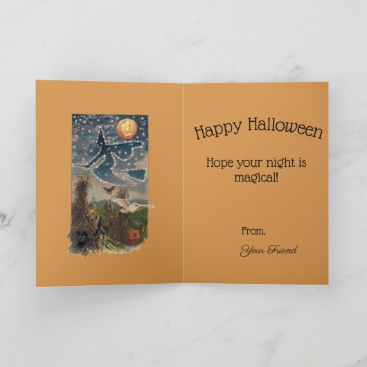 Starry Night Halloween Card Karte (Innenseite)
