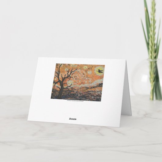 Starry Night Halloween Card Karte (Rückseite)