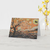 Starry Night Halloween Card Karte (Gelbe Blume)