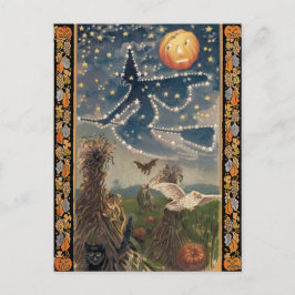 Starry Night Halloween Postkarte
