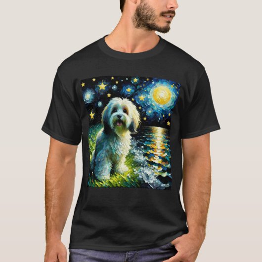 Starry Night Havanese Dog Van Gogh Lover T-Shirt (Vorderseite)