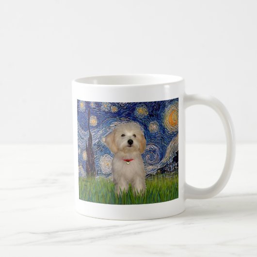 Starry Night - Havanese Puppy Kaffeetasse (Rechts)