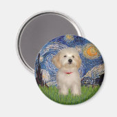 Starry Night - Havanese Puppy Magnet (Vorderseite/Rückseite)